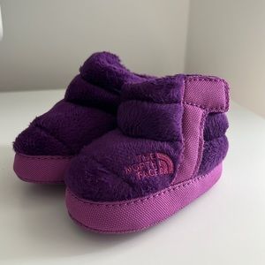 The North Face infant fleece Bootie Purple girl